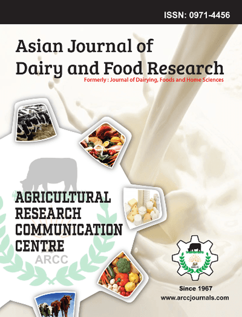 Asian Journal of Dairy and Food Research
